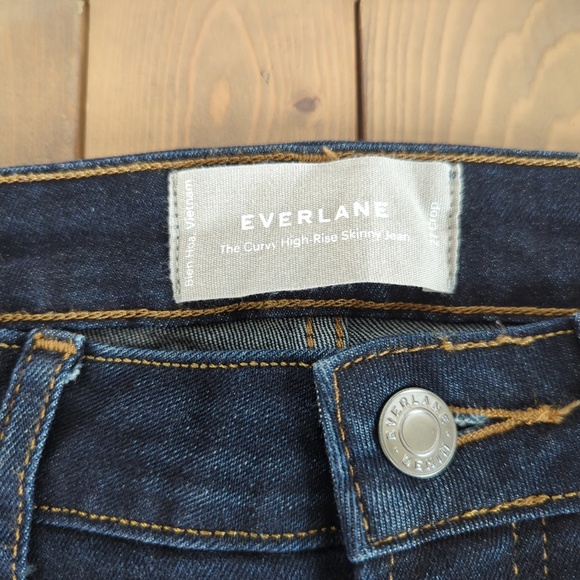 Everlane The Curvy High-Rise Crop Skinny Jean Dark Wash - Picture 2 of 12